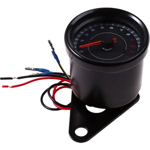 Evrensel Motosiklet Takometre 0-13000 Rpm Ölçer LED Aydınlatmalı 12 V Siyah