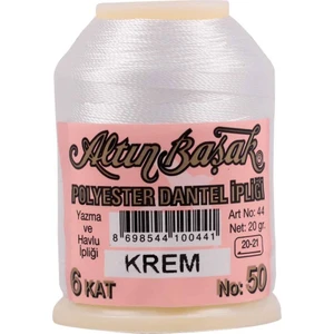 Bernam Butik Altınbaşak Oya ve Dantel Ipi 20 gr Krem