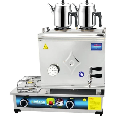 Mizan 40 Lık Doğalgazlı 30 Litre 2 Demlikli Çay Kazanı Demlik