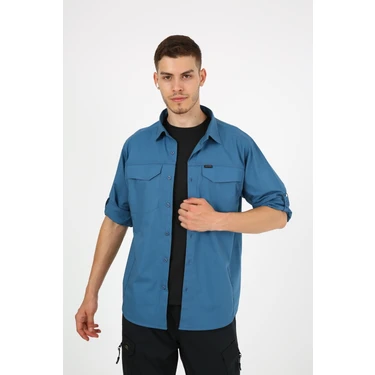 Moda Canel Monel Outdoor Mavi Turkuaz Tactical Gömlek Taktik Giyim Ripstop