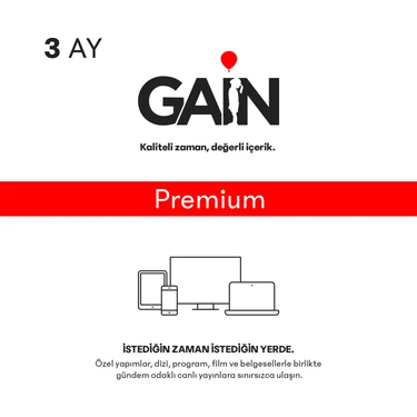 Gain Medya 3 Aylık Premium