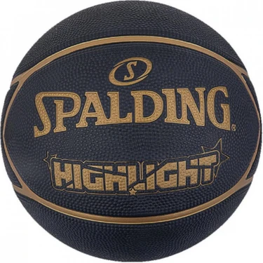 Spalding Basket Topu 2021 Highlight Black Gold Size :7 Rub