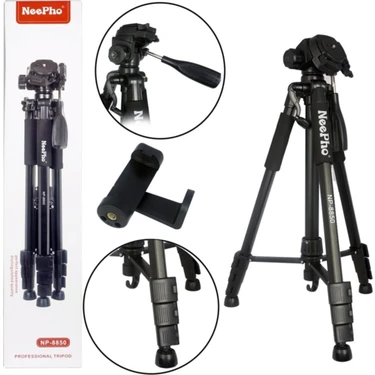 Asfal Neepho Profesyonel 175 cm Tripod Bluetooth Kumanda, Telefon Tutucu ve Çantalı