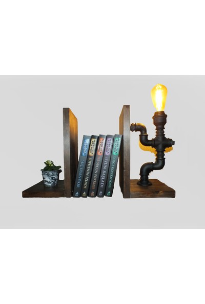 A Lamp Story Dekoratif Kitap Tutucu