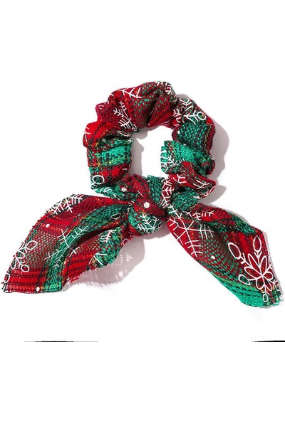 Jessieyou Mall 6 Adet Noel Tavşan Kulakları Scrunchies Saç Yüzük Yay Düğüm At Kuyruğu Elastik Saç Lar Tatlı Sevimli Kadınlar (Yurt Dışından)