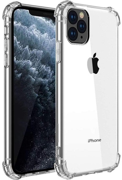 i-Veys Apple iPhone 12 Pro Kılıf Köşe Korumalı Airbag Darbe Emici Anti Shock Olex Clear Case Şeffaf