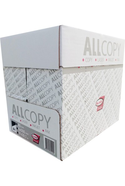 All Copy A4 80gr Fotokopi Kağıdı 5 Paket ( 1 Koli )