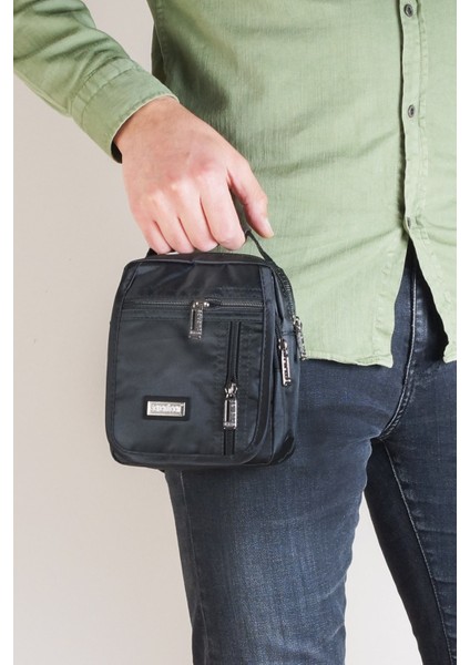 Çok Gözlü El ve Omuz Askılı Siyah Su Geçirmez Çanta 3460