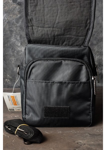 Çok Gözlü El ve Omuz Askılı Siyah Su Geçirmez Çanta 3460 indirimleri