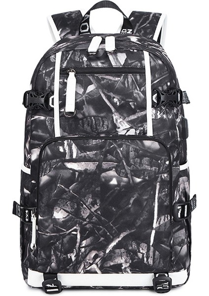 puluz 6101-5 Su Geçirmez Baskılı Sırt Çantası Siyah Ten (Yurt Dışından)