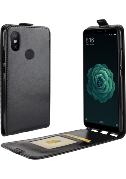 Ex Beauty Xiaomi Mi A2 Için Standlı Kartlıklı Deri Telefon Kılıfı - Siyah (Yurt Dışından)