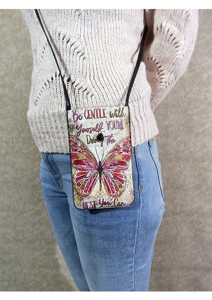 Kadın Çapraz Desenli Omuz Askılı Telefon Çantası Kılıfı modelleri