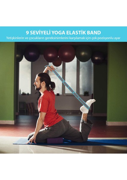 9 Farklı Seviyeli Direnç Bandı Spor Egzersiz Aerobik Pilates Squat Lastiği Fitness Yoga