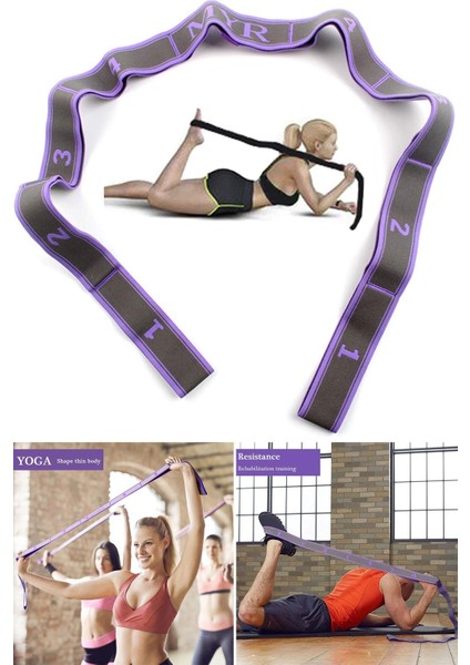 9 Farklı Seviyeli Direnç Bandı Spor Egzersiz Aerobik Pilates Squat Lastiği Fitness Yoga