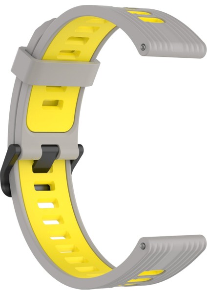 Samsung Galaxy Watch4 ve Active2 20MM Için Iki Tonlu Çizgili Silikon Kayış (Yurt Dışından) fiyatları