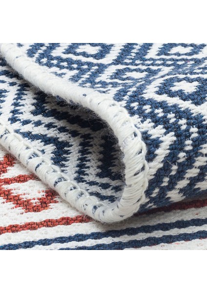 Arya Ar 26 Lacivert Bej Yıkanabilir Çift Taraflı Pamuk Kilim modelleri