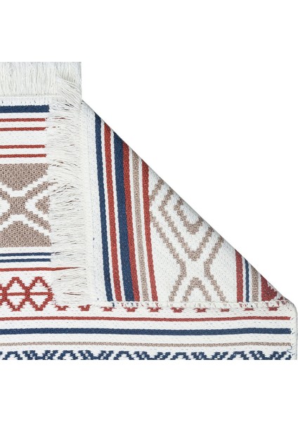 Arya Ar 26 Lacivert Bej Yıkanabilir Çift Taraflı Pamuk Kilim indirimleri