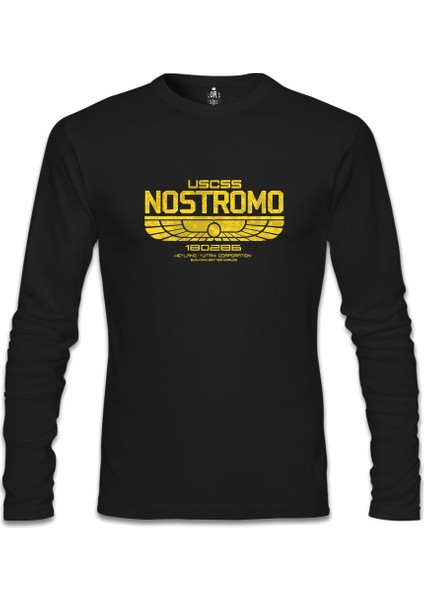 Alien - Nostromo Siyah Erkek Sweatshirt