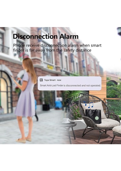 Tuya Smart Life Akıllı Etiket Kablosuz Bluetooth Uyumlu Tracker Çocuk Çantası Cüzdan Anahtar Bulucu Bulucu Anti Kayıp Alarm Tracker (Yurt Dışından)
