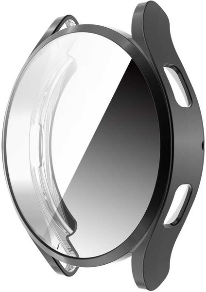 Samsung Galaxy Watch 4 44mm Ekran Koruyuculu Kasa Koruyucu 02 Siyah