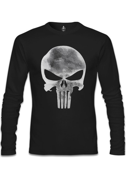 Punisher - Logo Siyah Erkek Sweatshirt
