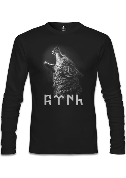 Llord T-Shirt Türk Kurt Siyah Erkek SweaT-Shirt