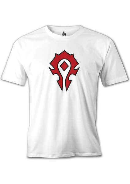 World Of Warcraft - Horde Beyaz Erkek Tshirt