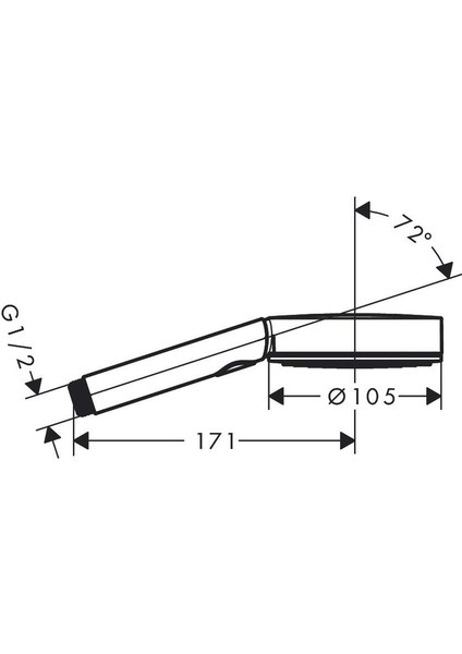 Pulsify Select S El Duşu 105 3jet Relaxation Krom 24110000