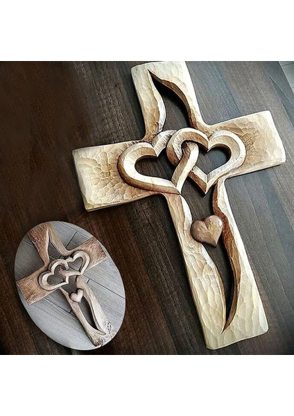 Vintage Tarzı Akrilik Hollow Kalp Şeklinde Bağlı Çapraz Iç Içe Kalp Bej Kalp (Yurt Dışından) fiyatları