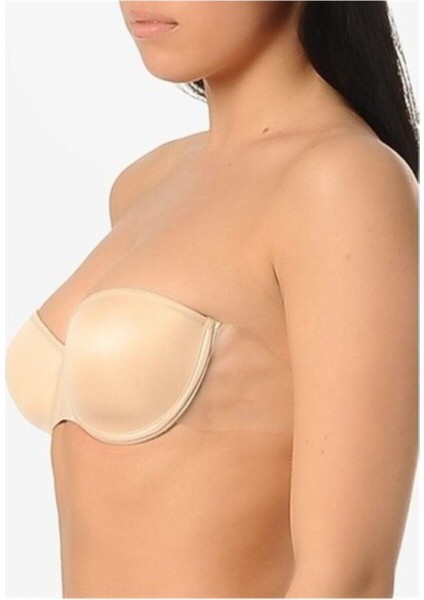 Yeni Inci 8003 Ince Süngerli Sırtsız Desteksiz Yapışkan Dekolte Sütyen