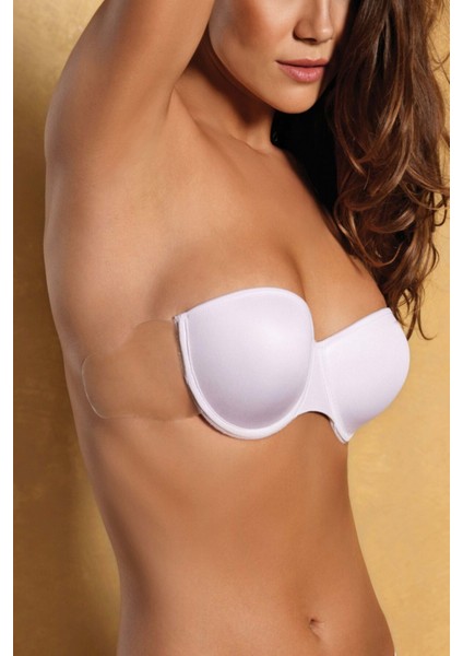 Yeni Inci 8004 Destekli Sırtsız Desteksiz Yapışkan Dekolte Sütyen