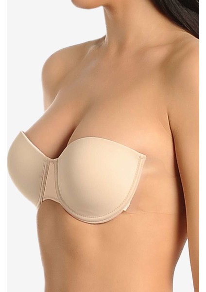 Yeni Inci 8004 Destekli Sırtsız Desteksiz Yapışkan Dekolte Sütyen modelleri