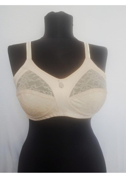 Dantelli Telsiz Süngersiz Toparlayıcı Sütyen Beyaz