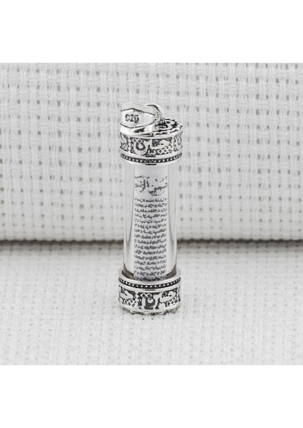 Cevşeni Kebir Yazılı Silindir 925 Ayar Gümüş Kolye Ucu