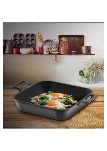 Kare Sahan Döküm Tava 22 cm