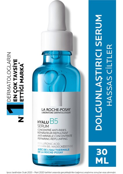 La Roche-Posay La Roche Posay Hyalu B5 Hyalüronik Asit ve Vitamin B5 Dolgunlaştırıcı Cilt Serumu 30 ml