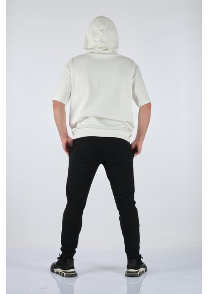 Gualtıero Oversize Kısa Kol Kapüşonlu Erkek Sweatshirt - Günlük Kombinleriniz İçin indirimleri