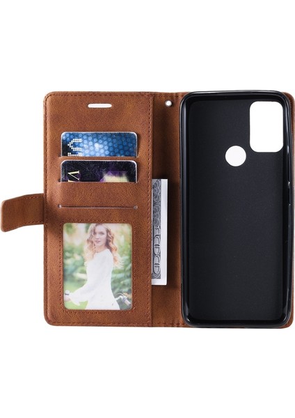 Motorola Moto G Stylus 2021 Için Ekleme Pu Kılıf Kahverengi (Yurt Dışından) fırsatları