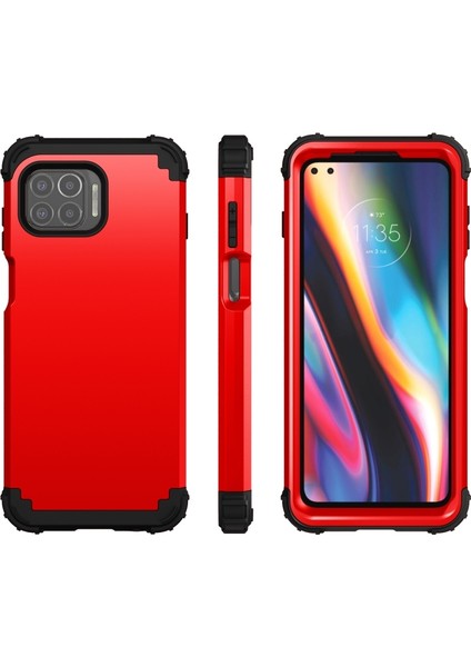 Motorola Moto G 5g Artı Için Pc + Silikon Kılıfı Kırmızı + Siyah (Yurt Dışından) fiyatları