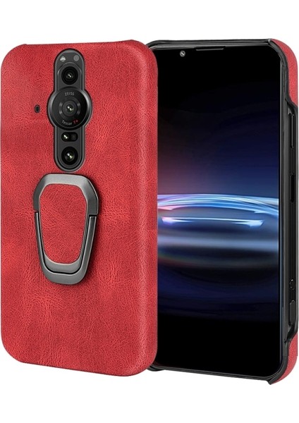Sony Xperia Pro-I Için Pu Telefon Kılıfı Kırmızı (Yurt Dışından)