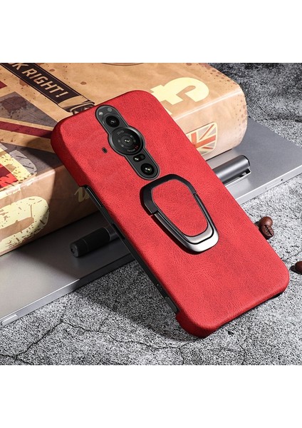 Sony Xperia Pro-I Için Pu Telefon Kılıfı Kırmızı (Yurt Dışından) fırsatları