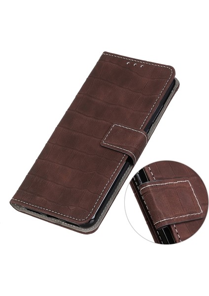 Motorola Edge 20 Manyetik Timsah Doku Pu Kılıf Kahverengi (Yurt Dışından) fiyatları