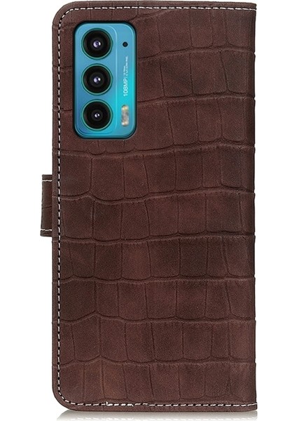 Motorola Edge 20 Manyetik Timsah Doku Pu Kılıf Kahverengi (Yurt Dışından) fırsatları