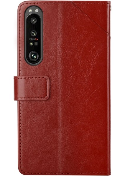Sony Xperia Için Y Dikiş Deri Kılıfı 1 Iıı Kahverengi (Yurt Dışından) indirimleri