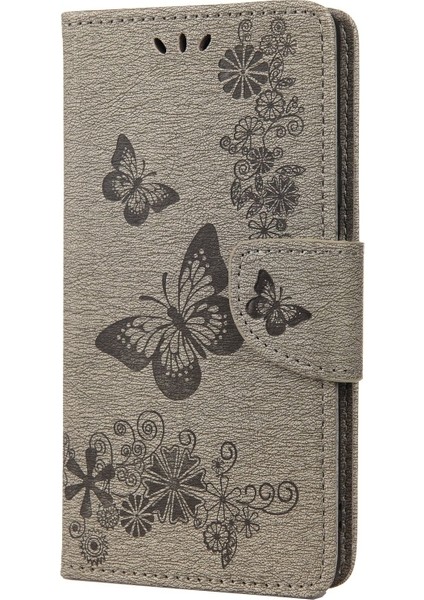 Sony Xperia 10 Iıı Için Kabartmalı Çiçek Kelebek Kılıfı Gri (Yurt Dışından) fiyatları