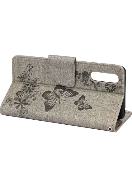 Sony Xperia 10 Iıı Için Kabartmalı Çiçek Kelebek Kılıfı Gri (Yurt Dışından) indirimleri