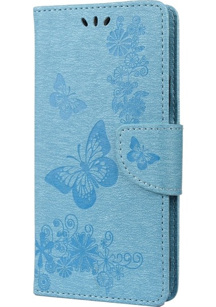 Sony Xperia 10 Iıı Için Kabartmalı Çiçek Kelebek Kılıfı Mavi (Yurt Dışından) fiyatları