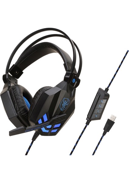 SYN850MV USB Siyah Mavi Için Bilgisayar Kulaklık (Yurt Dışından)