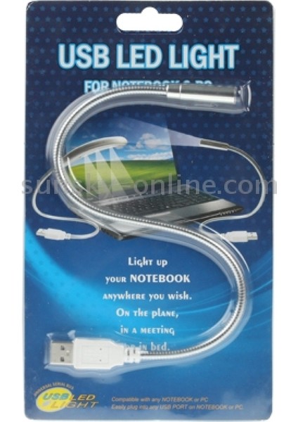 USB Giriş Esnek LED Işık 27CM - Gümüş (Yurt Dışından)