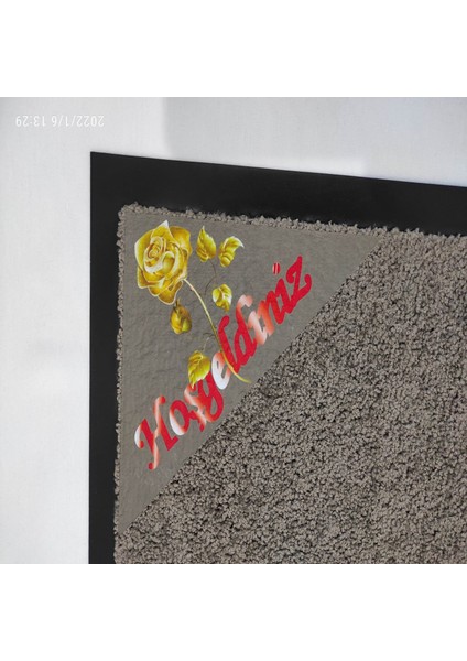 Nem Alıcı Kalın Iç Dış Kapı Önü Paspas Sarı Gül Sticker 50 x 75 cm Kauçuk Kenar fiyatları